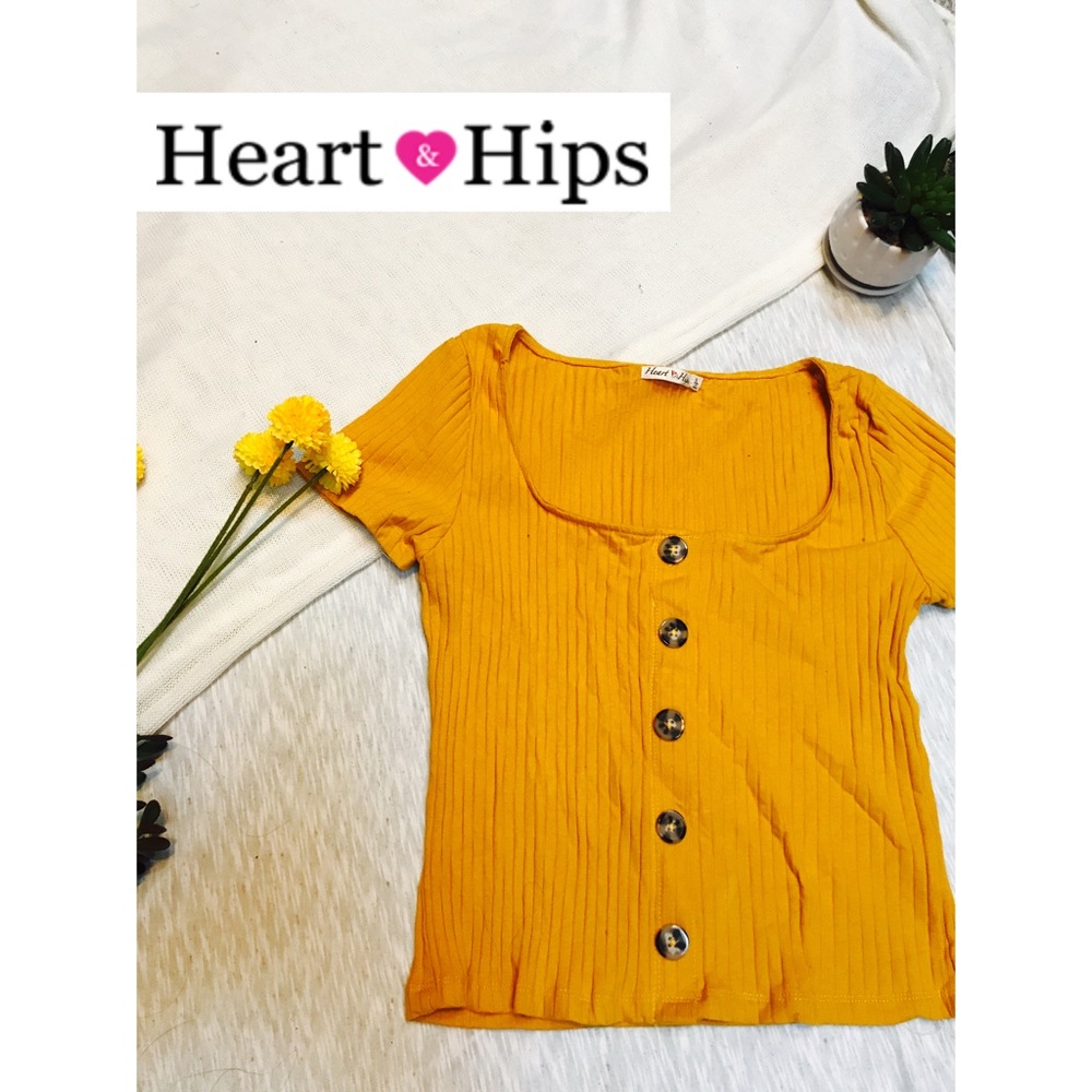 Button Down Mustard Blouse